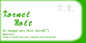 kornel molt business card